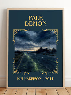 Pale Demon Classic Book Art Print by Kim Harrison – framed print leaning on a wooden floor