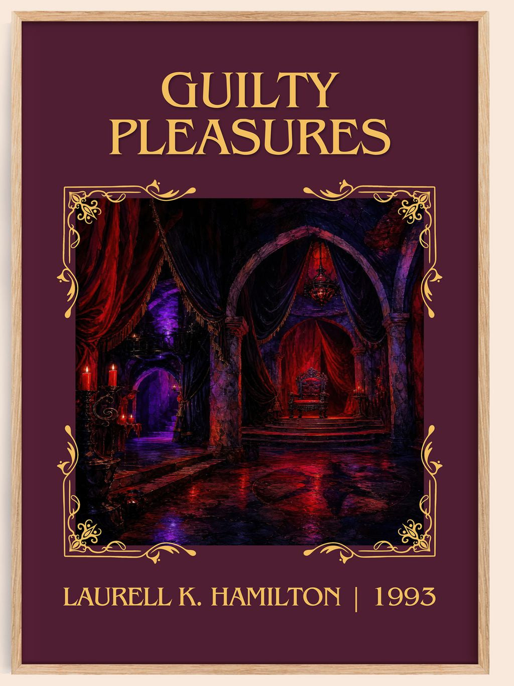 Guilty Pleasures Classic Book Art Print by Laurell K. Hamilton – book poster