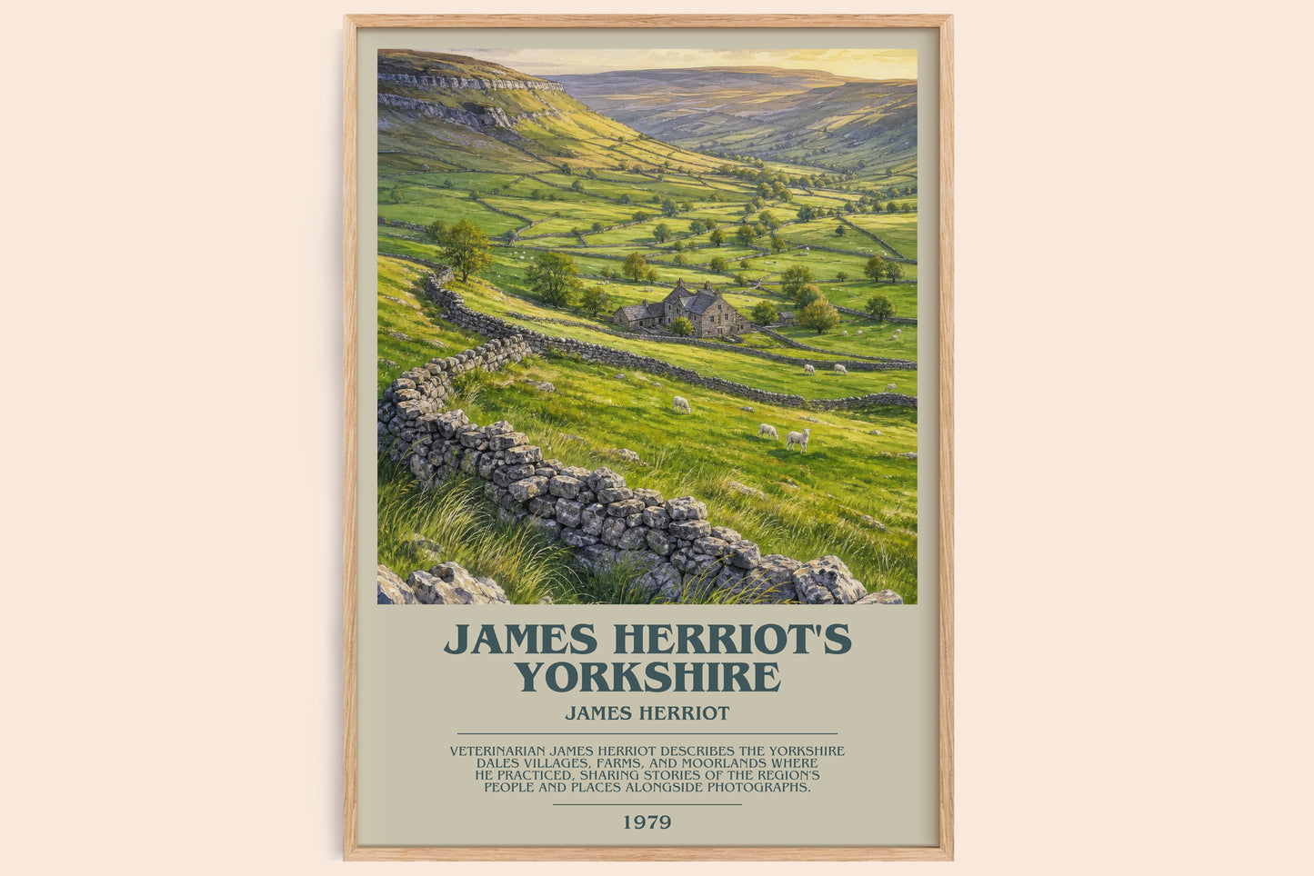 James Herriot'S Yorkshire bookish book poster by James Herriot – framed literary art print