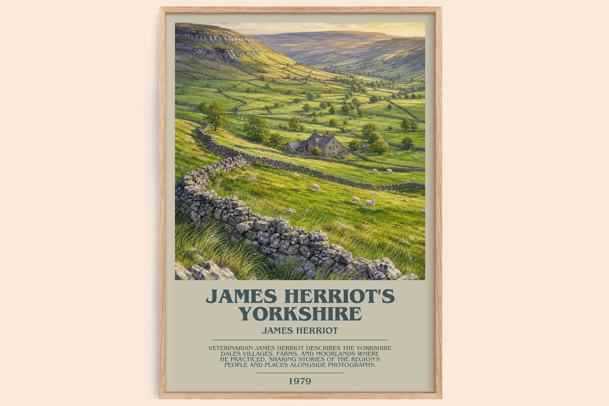 James Herriot'S Yorkshire bookish book poster by James Herriot – framed literary art print