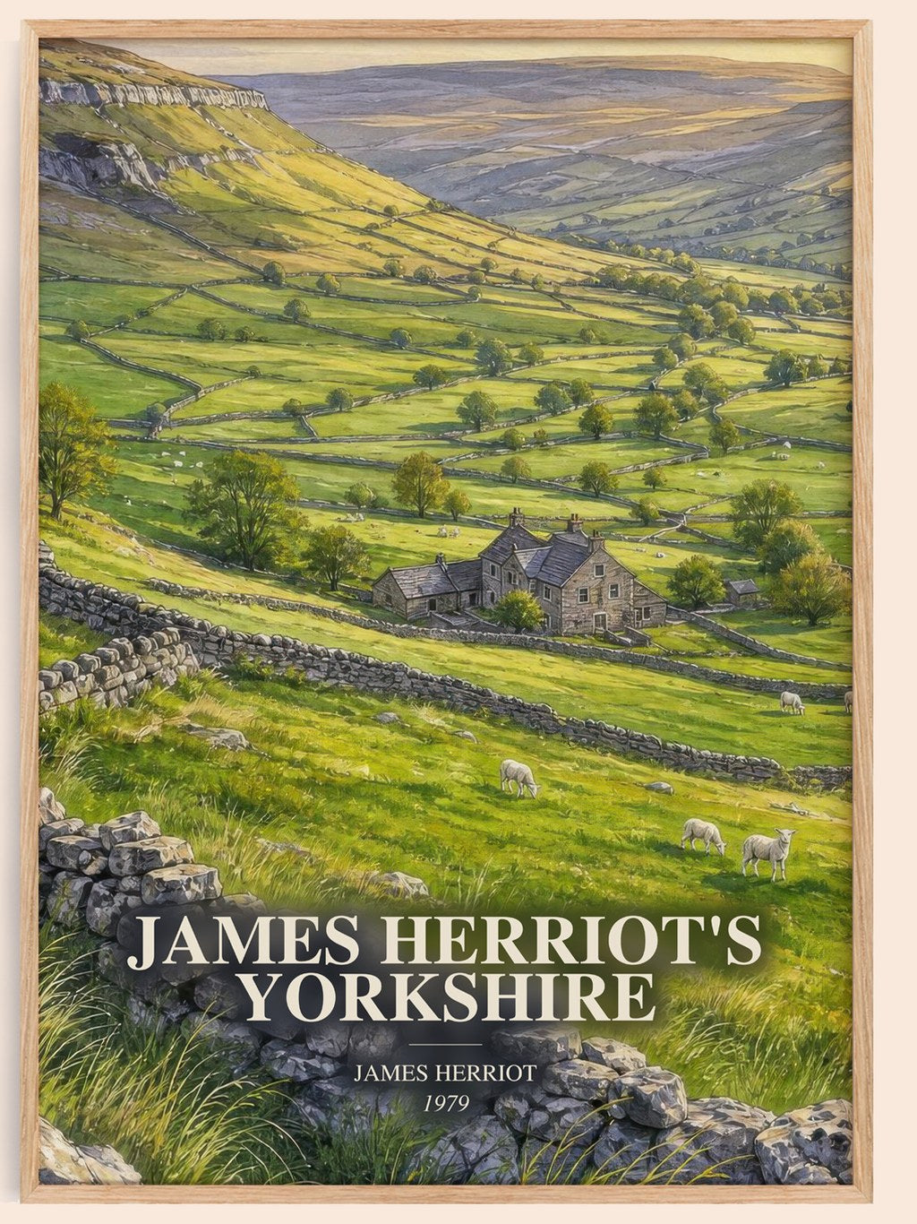 James Herriot'S Yorkshire watercolour book poster by James Herriot – framed literary art print