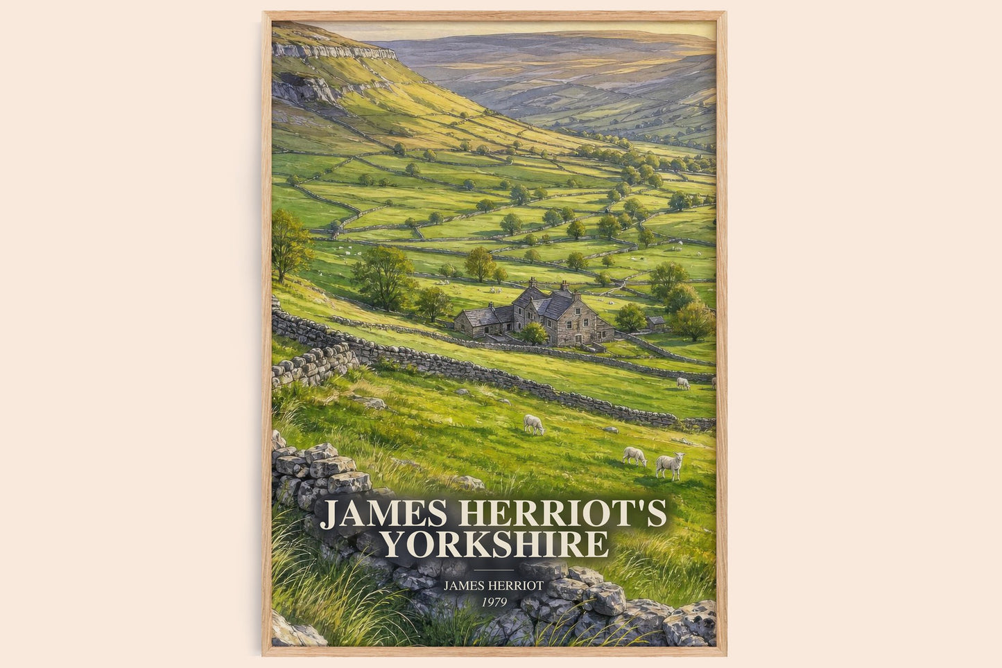 James Herriot'S Yorkshire watercolour book poster by James Herriot – framed literary art print