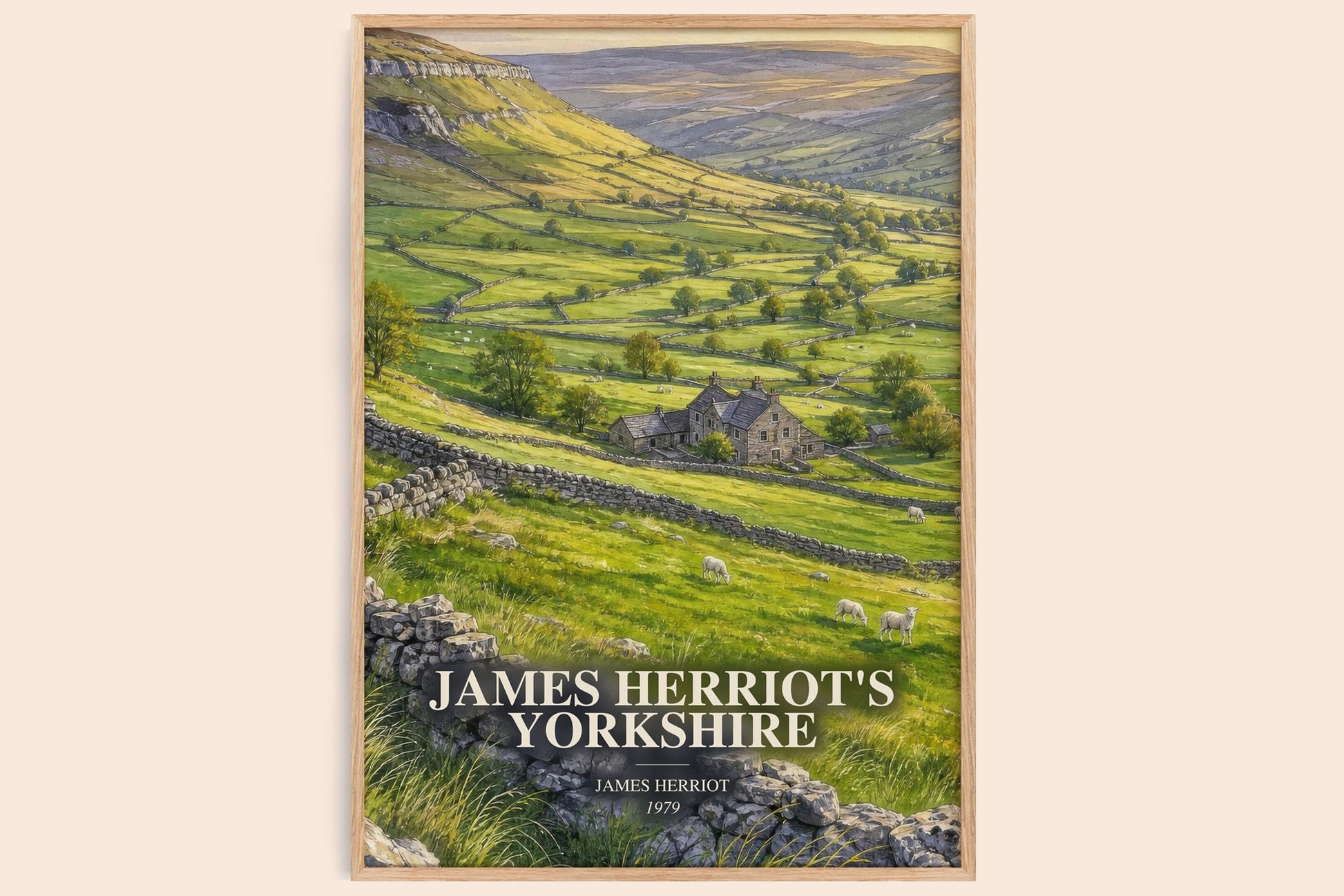James Herriot'S Yorkshire watercolour book poster by James Herriot – framed literary art print