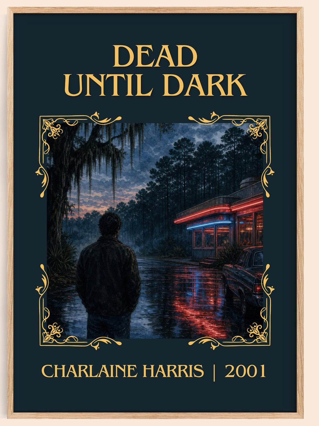 Dead Until Dark Classic Book Art Print by Charlaine Harris – book poster