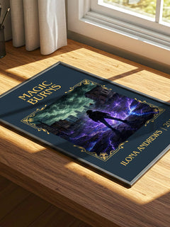 Magic Burns Classic Book Art Print by Ilona Andrews – print on a sunlit desk