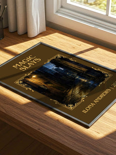 Magic Slays Classic Book Art Print by Ilona Andrews – print on a sunlit desk