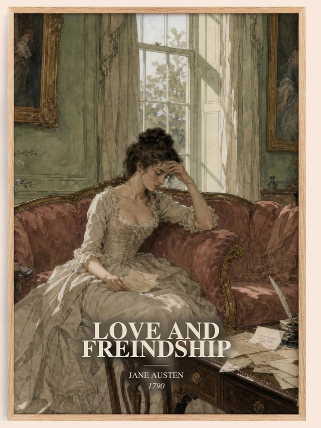 Love And Freindship Book Watercolour Illustration by Jane Austen