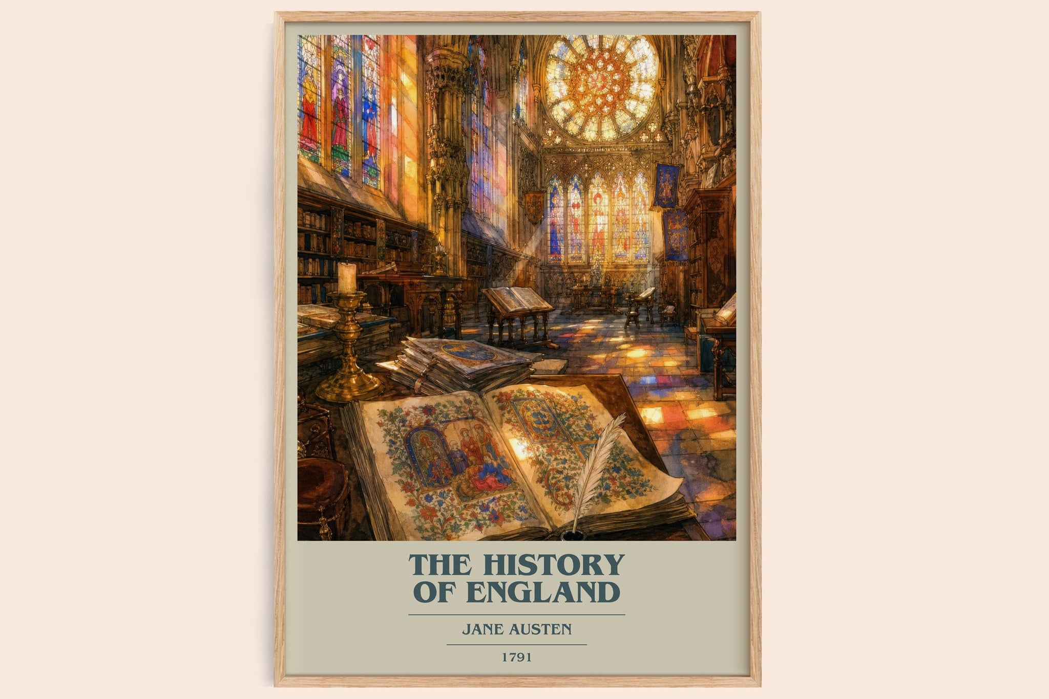The History Of England Book Cover Poster by Jane Austen