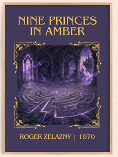 Nine Princes in Amber Classic Book Art Print by Roger Zelazny – book poster