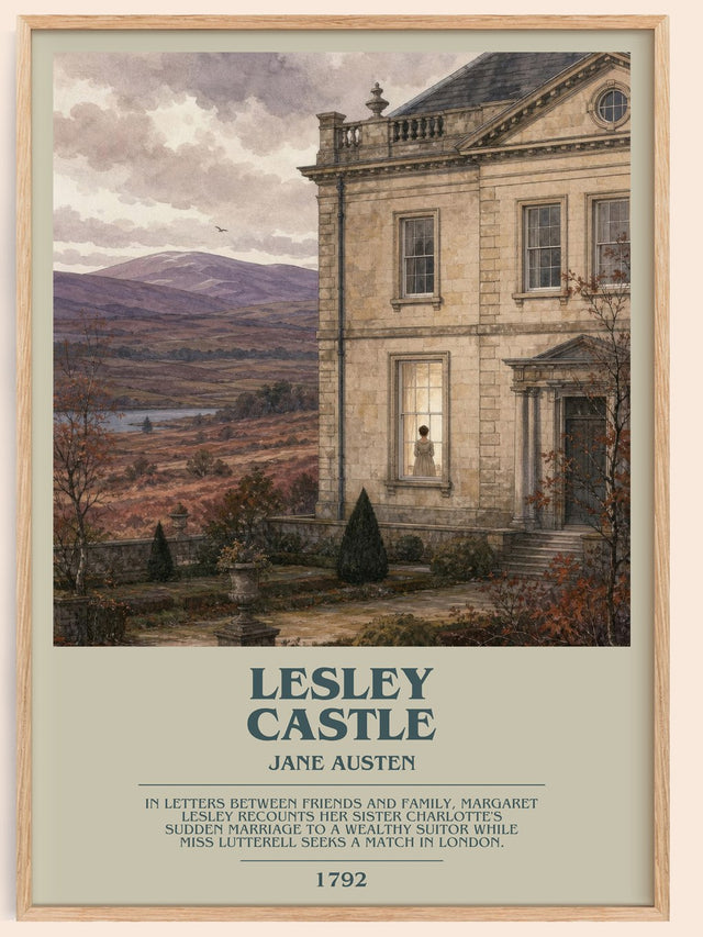 Lesley Castle Bookish Wall Art by Jane Austen