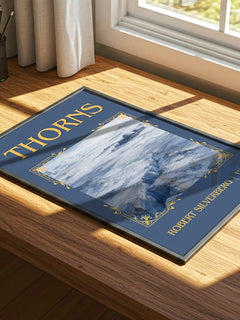 Thorns Classic Book Art Print by Robert Silverberg – print on a sunlit desk