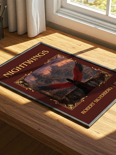 Nightwings Classic Book Art Print by Robert Silverberg – print on a sunlit desk