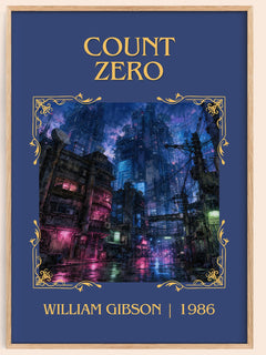 Count Zero Classic Book Art Print by William Gibson – book poster