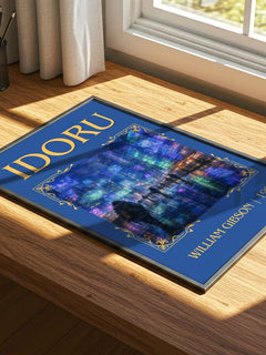 Idoru Classic Book Art Print by William Gibson – print on a sunlit desk
