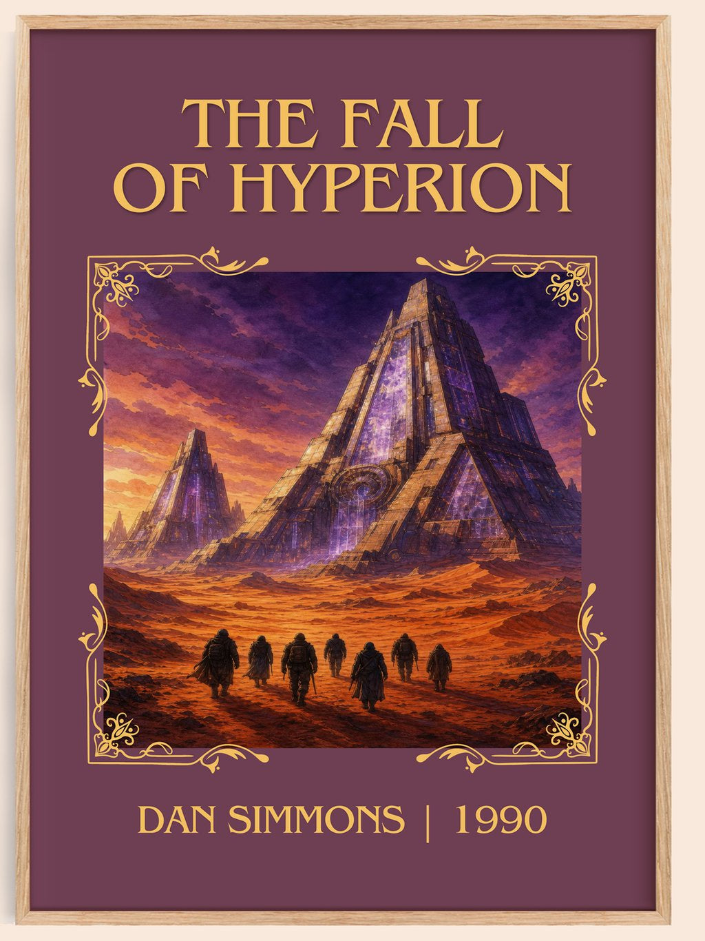 The Fall of Hyperion Classic Book Art Print by Dan Simmons – book poster