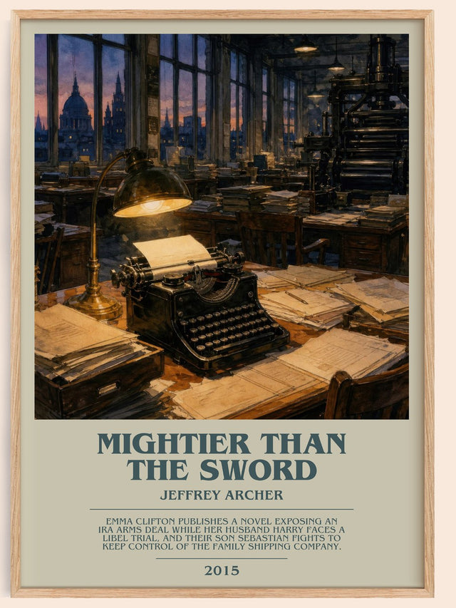 Mightier Than The Sword Bookish Wall Art by Jeffrey Archer