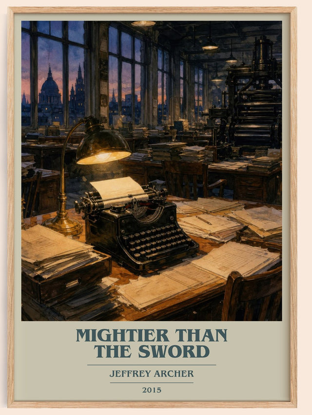 Mightier Than The Sword Book Cover Poster by Jeffrey Archer