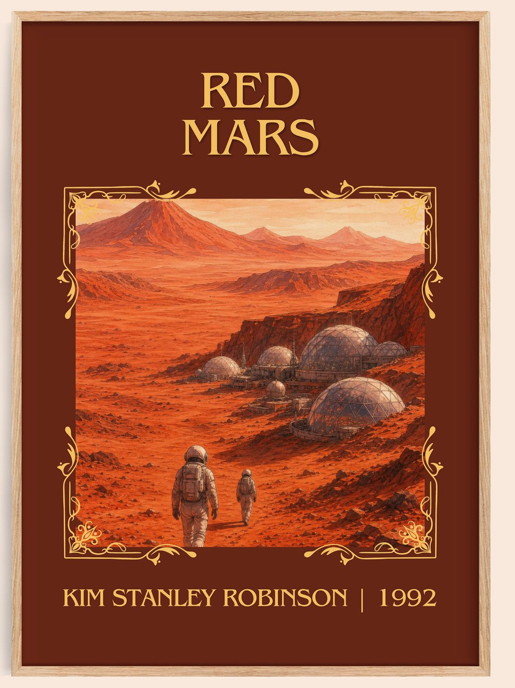 Red Mars Classic Book Art Print by Kim Stanley Robinson – book poster