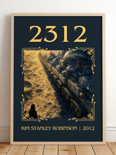 2312 Classic Book Art Print by Kim Stanley Robinson – framed print leaning on a wooden floor