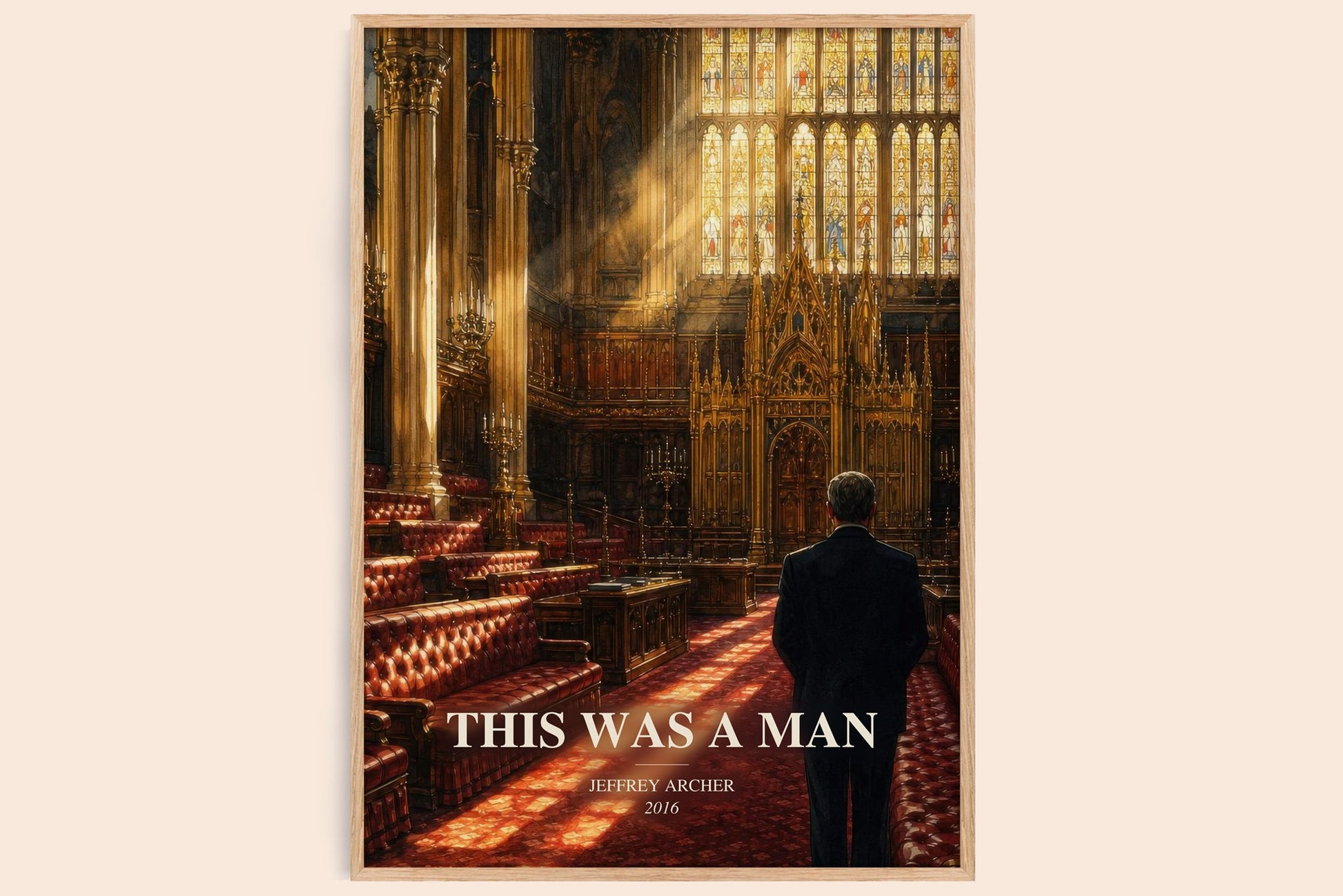 This Was A Man watercolour book poster by Jeffrey Archer – framed literary art print