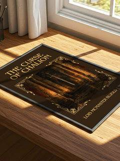 The Curse of Chalion Classic Book Art Print by Lois McMaster Bujold – print on a sunlit desk