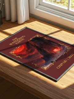 The Wandering Earth Classic Book Art Print by Cixin Liu – print on a sunlit desk