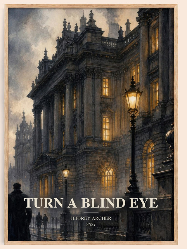 Turn A Blind Eye Book Watercolour Illustration by Jeffrey Archer