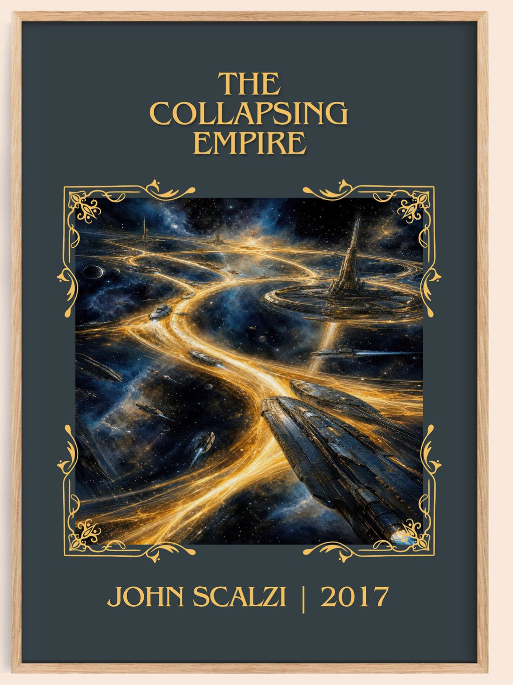 The Collapsing Empire Classic Book Art Print by John Scalzi – book poster
