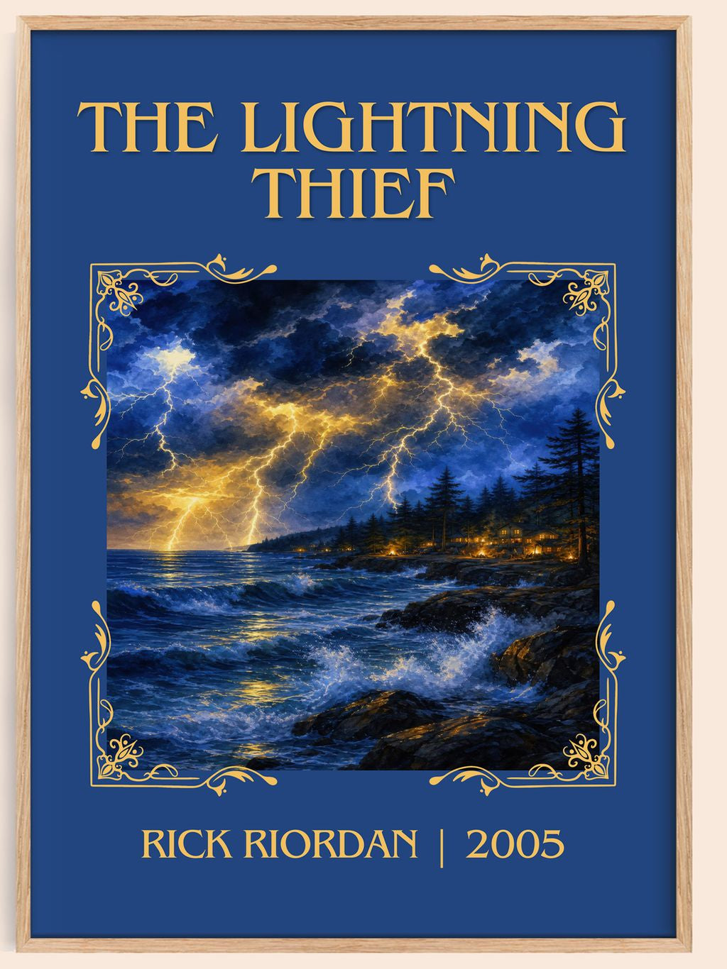 The Lightning Thief Classic Book Art Print by Rick Riordan – book poster