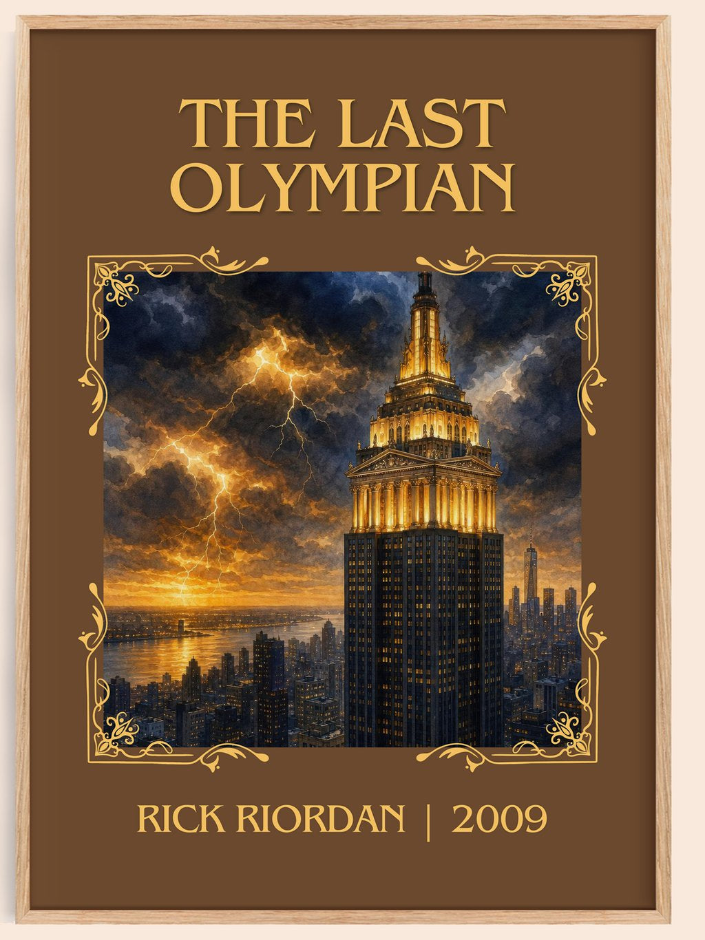 The Last Olympian Classic Book Art Print by Rick Riordan – book poster