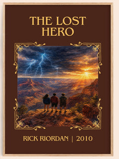 The Lost Hero Classic Book Art Print by Rick Riordan – book poster