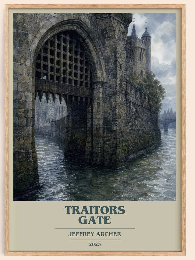 Traitors Gate Book Cover Poster by Jeffrey Archer