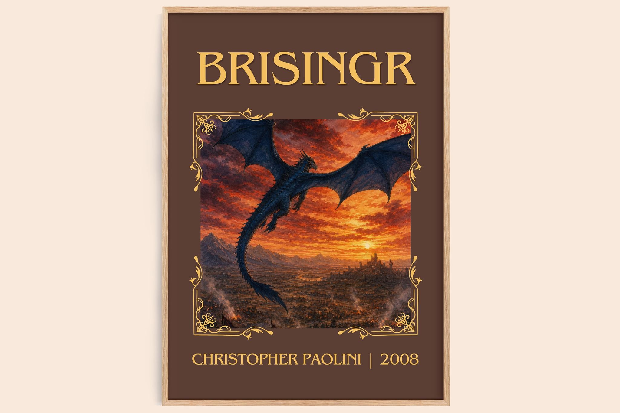 Brisingr Classic Book Art Print by Christopher Paolini