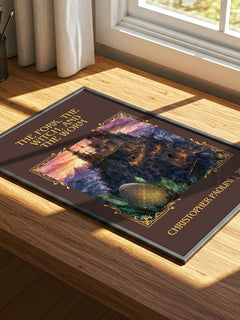 Fork, the Witch, and the Worm Classic Book Art Print by C. Paolini – print on a sunlit desk
