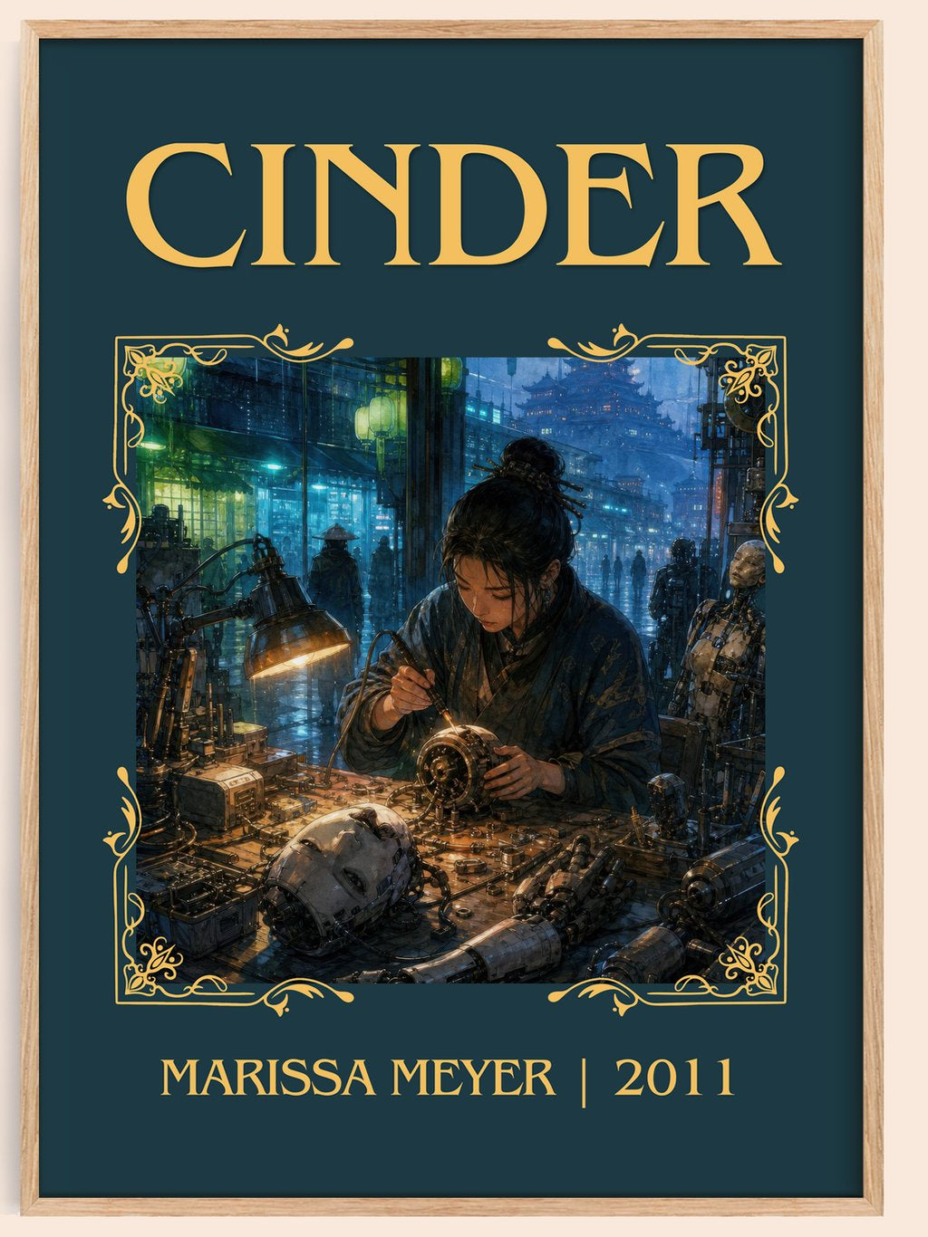 Cinder Classic Book Art Print by Marissa Meyer – book poster