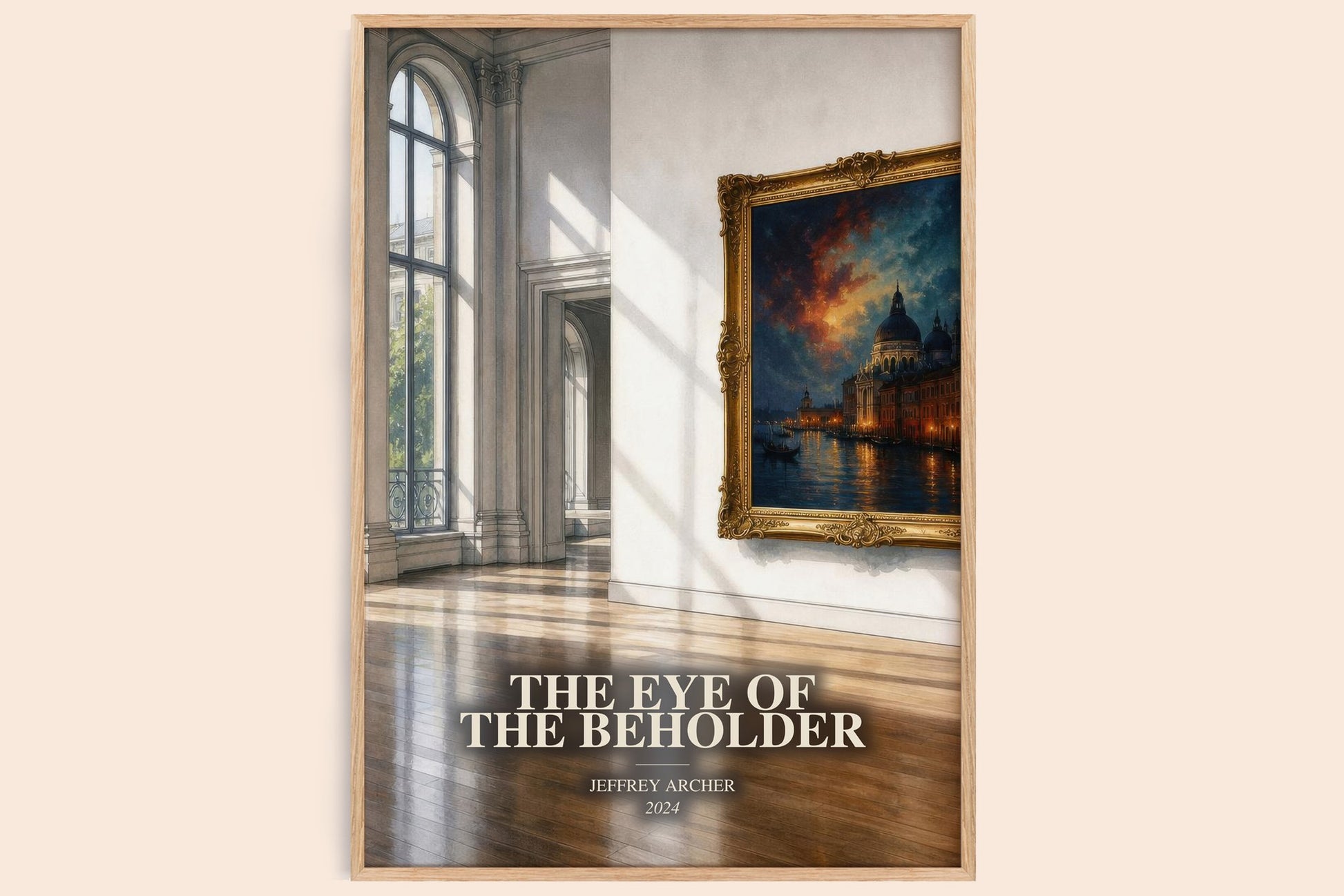 The Eye Of The Beholder watercolour book poster by Jeffrey Archer – framed literary art print