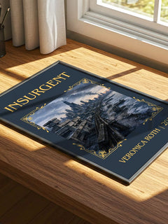 Insurgent Classic Book Art Print by Veronica Roth – print on a sunlit desk