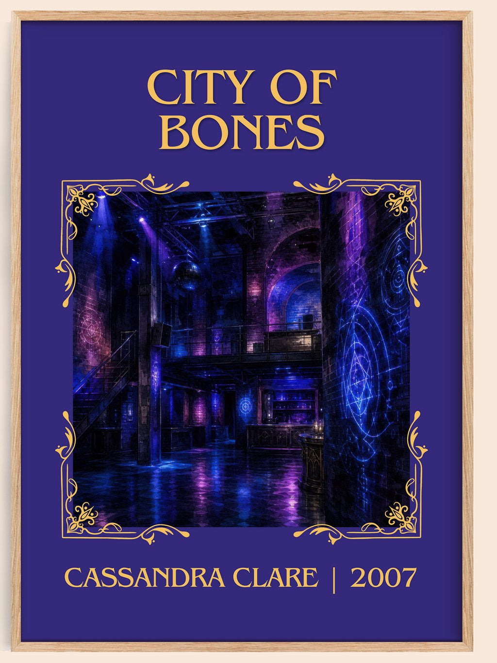 City of Bones Classic Book Art Print by Cassandra Clare – book poster