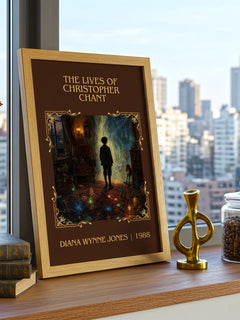 Lives of Christopher Chant Classic Book Art Print by Diana Wynne Jones – framed print on a city-view windowsill