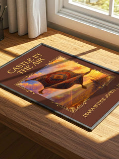 Castle in the Air Classic Book Art Print by Diana Wynne Jones – print on a sunlit desk