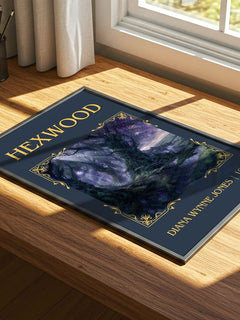 Hexwood Classic Book Art Print by Diana Wynne Jones – print on a sunlit desk