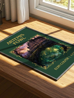 Artemis Fowl Classic Book Art Print by Eoin Colfer – print on a sunlit desk