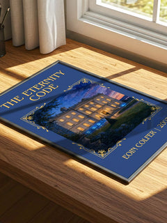 The Eternity Code Classic Book Art Print by Eoin Colfer – print on a sunlit desk