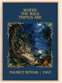 Where the Wild Things Are Classic Book Art Print by Maurice Sendak – book poster