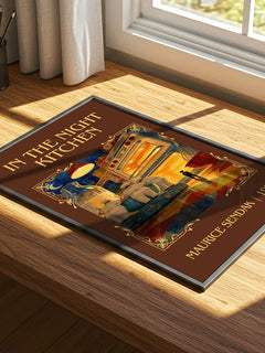 In the Night Kitchen Classic Book Art Print by Maurice Sendak – print on a sunlit desk