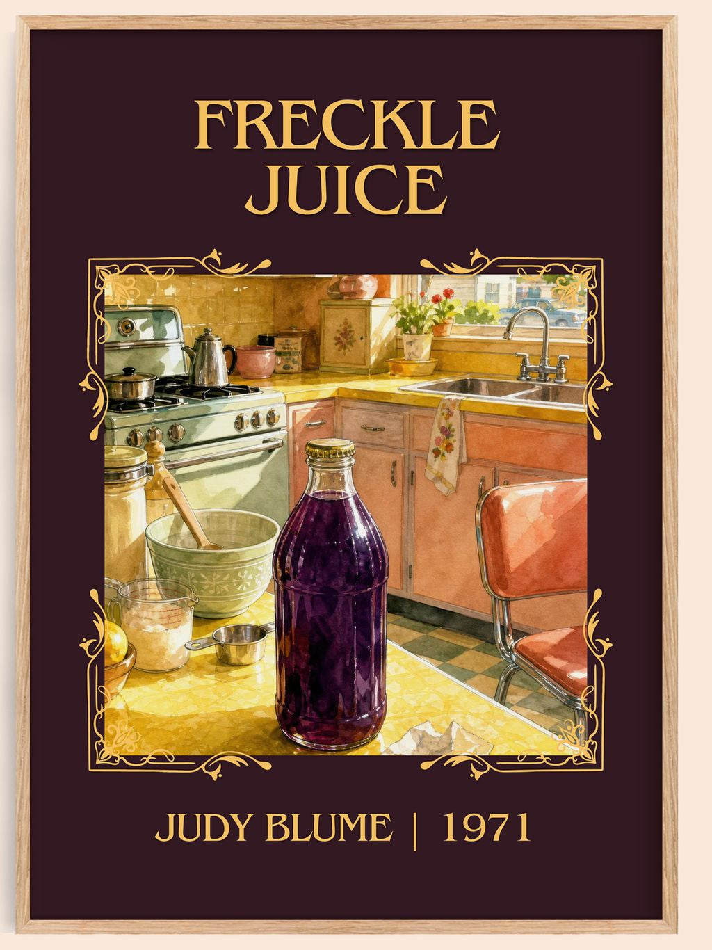 Freckle Juice Classic Book Art Print by Judy Blume – book poster