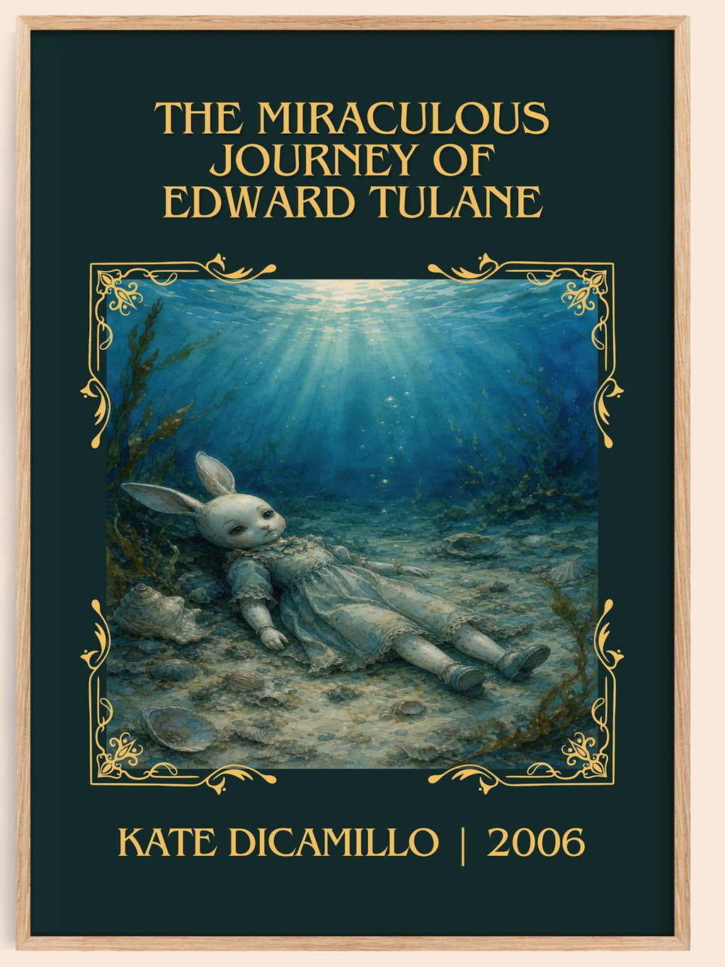 The Miraculous Journey of Edward Tulane Classic Book Art Print by Kate DiCamillo – book poster