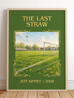The Last Straw Classic Book Art Print by Jeff Kinney – framed print leaning on a wooden floor