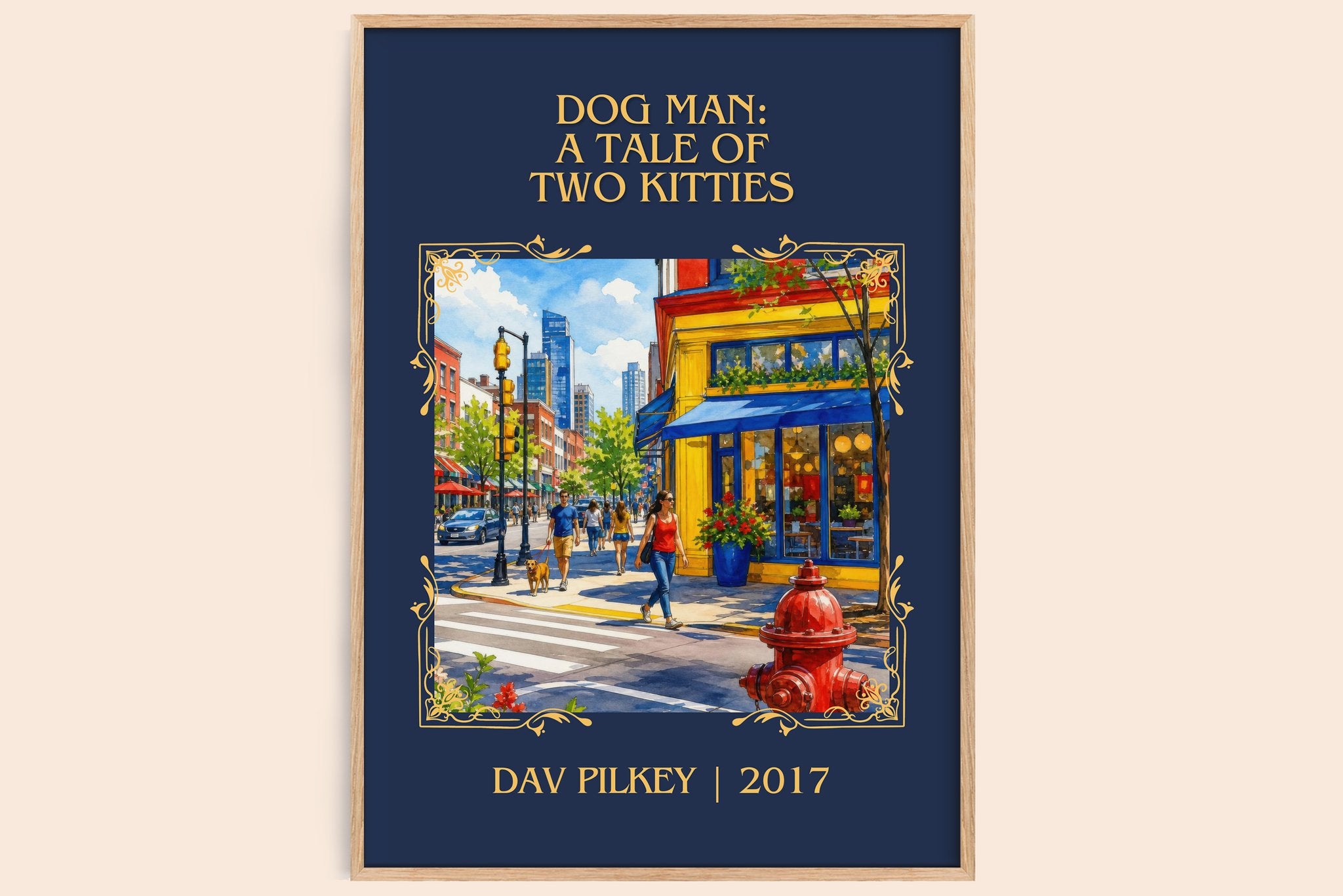 Dog Man: A Tale of Two Kitties Classic Book Art Print by Dav Pilkey