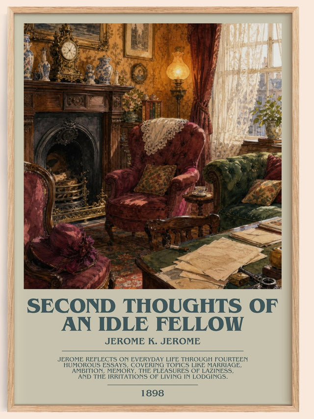 Second Thoughts Of An Idle Fellow Bookish Wall Art by Jerome K. Jerome